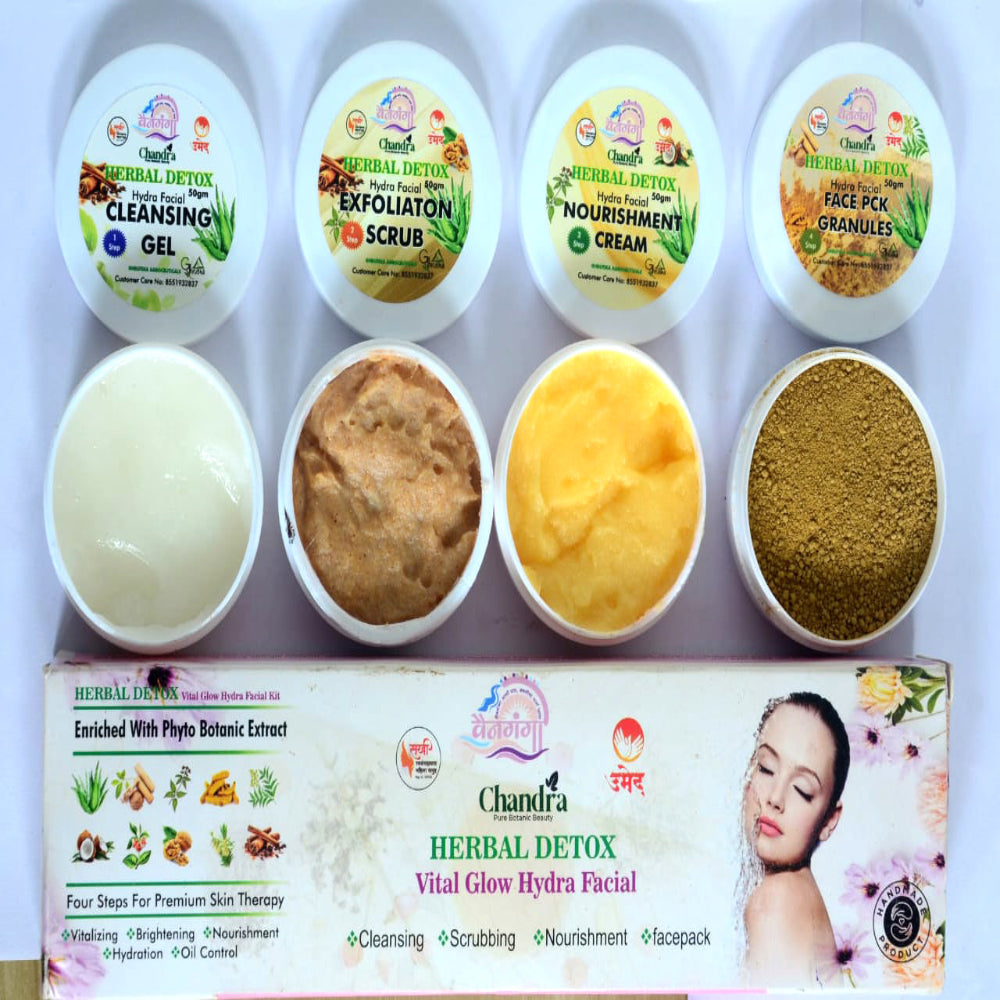 Chandra Herbal Detox Vital Glow Hydra Facial Kit