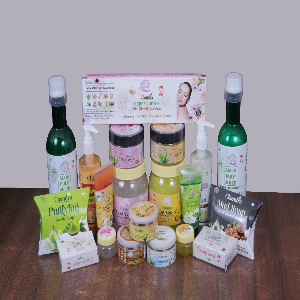 Chandra Herbal Detox Vital Glow Hydra Facial Kit